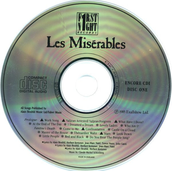 Alain Boublil And Claude-Michel Schönberg : Les Misérables - The Original London Cast (2xCD, RE)