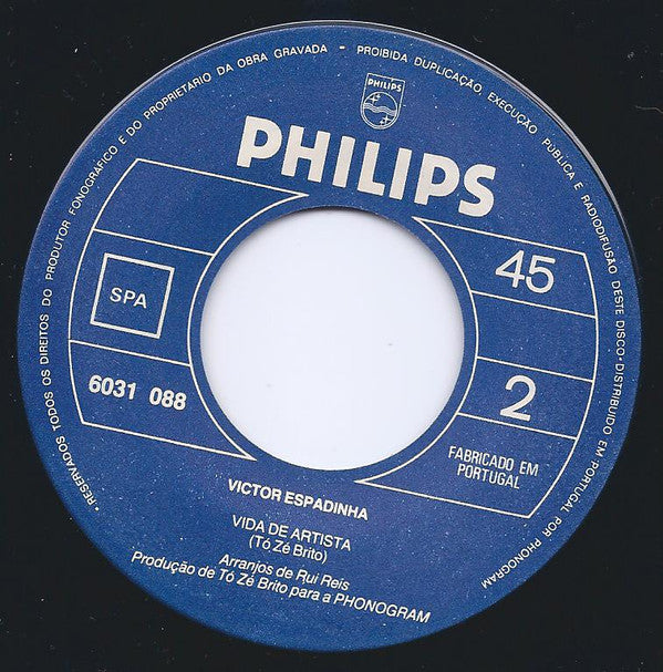 Victor Espadinha : Recordar É Viver / Vida De Artista (7", Single)