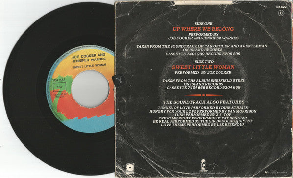 Joe Cocker / Jennifer Warnes : Up Where We Belong (7", Single)