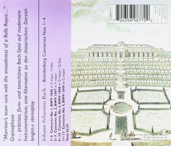 Johann Sebastian Bach, The Academy Of St. Martin-in-the-Fields, Sir Neville Marriner : Brandenburg Concertos Nos. 1-4 (CD)