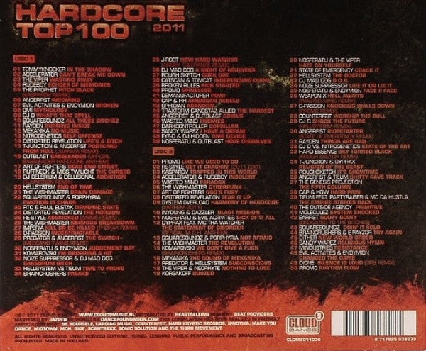 Various : Hardcore Top 100 - 2011 (2xCD, Mixed)