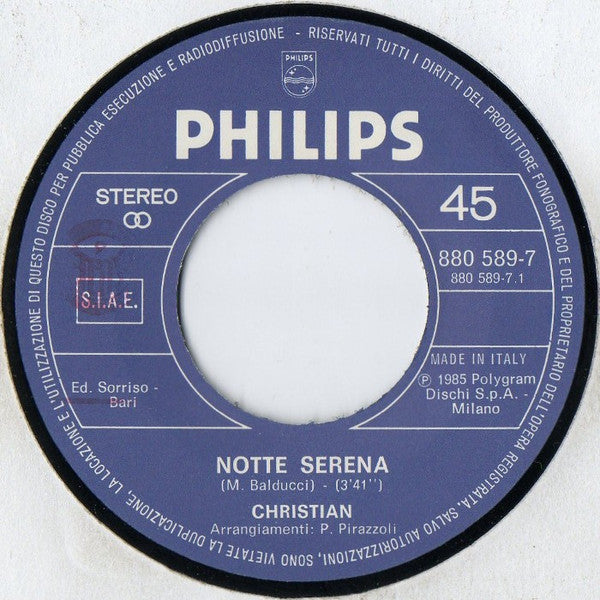 Christian (106) : Notte Serena (7")