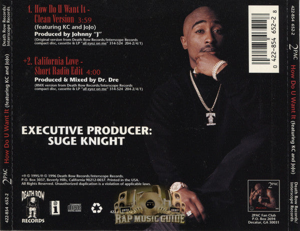 2Pac Featuring K-Ci & JoJo : How Do U Want It (CD, Single)