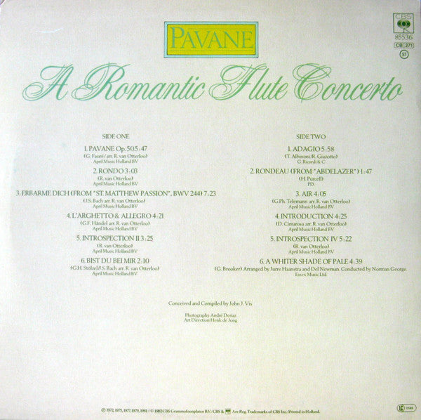 Thijs van Leer : Pavane "A Romantic Flute Concerto" (LP, Comp)