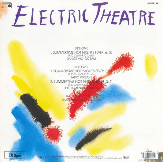 Electric Theatre : Summertime Hot Nights Fever (12", Maxi)