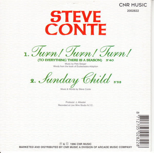 Steve Conte : Turn! Turn! Turn! (To Everything There Is A Season) (CD, Single)