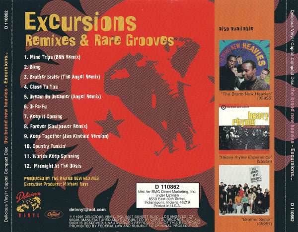 The Brand New Heavies : Excursions: Remixes & Rare Grooves (CD, Comp, Club)