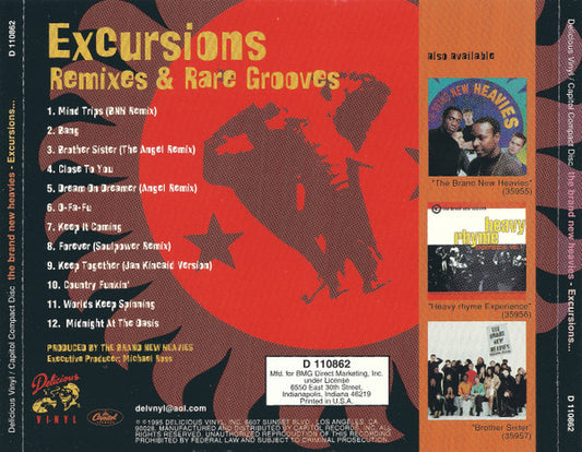 The Brand New Heavies : Excursions: Remixes & Rare Grooves (CD, Comp, Club)