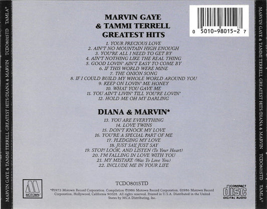 Marvin Gaye & Tammi Terrell / Diana Ross & Marvin Gaye : Marvin Gaye & Tammi Terrell: Greatest Hits / Diana & Marvin (CD, Album, Comp, RM)