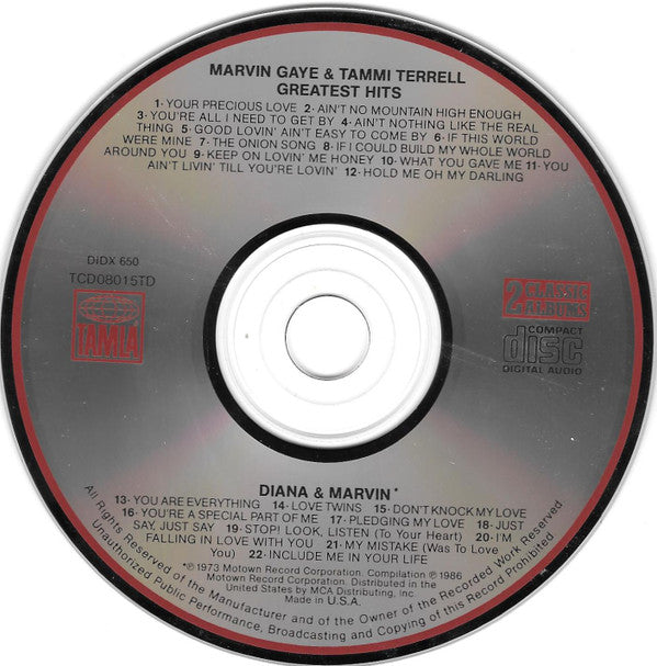 Marvin Gaye & Tammi Terrell / Diana Ross & Marvin Gaye : Marvin Gaye & Tammi Terrell: Greatest Hits / Diana & Marvin (CD, Album, Comp, RM)