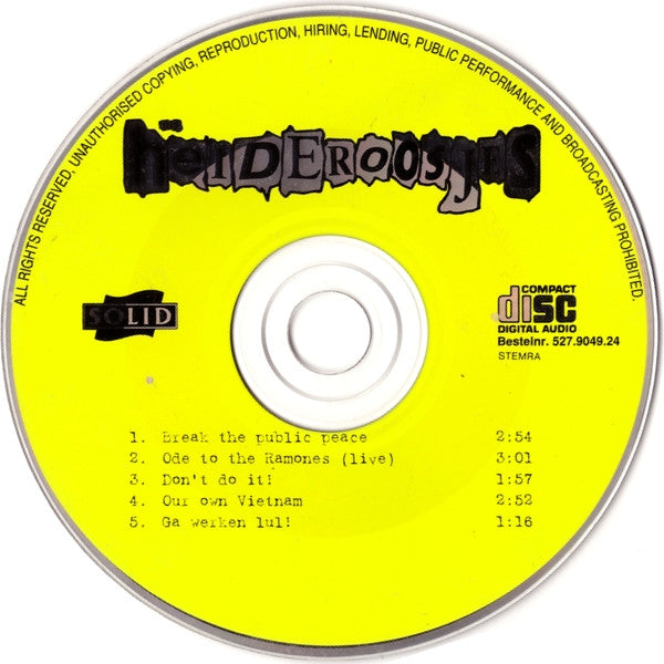 Heideroosjes : Break The Public Peace (CD, Maxi, Car)