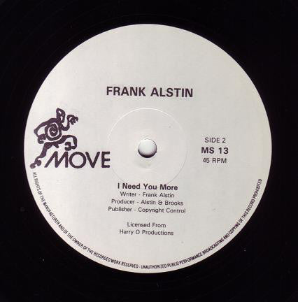 Frank Alstin Jr. : Super Lover / I Need You More (12")