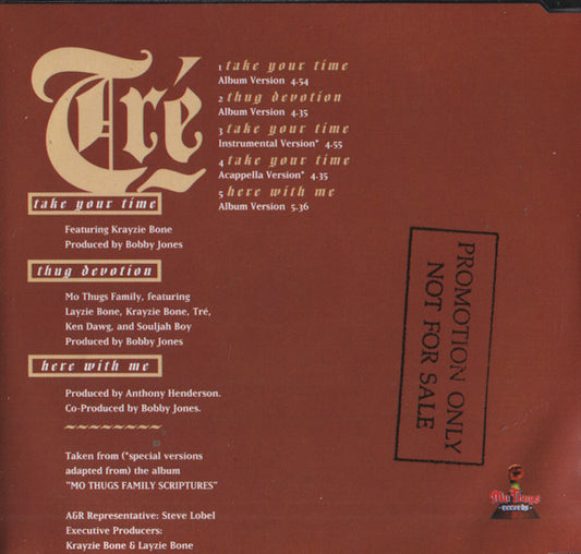 Tré featuring Krayzie Bone : Take Your Time (CD, Maxi)