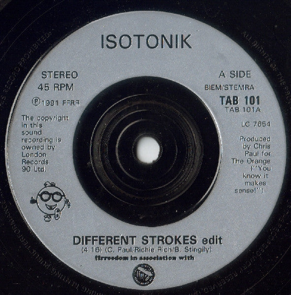 Isotonik : Different Strokes (7", Single)
