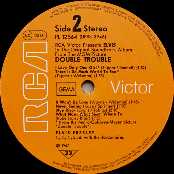 Elvis Presley : Double Trouble (LP, Album, RE)