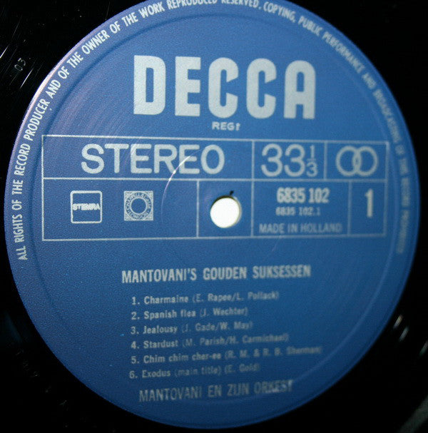 Mantovani En Zijn Orkest* : Mantovani's Gouden Suksessen (LP, Comp)