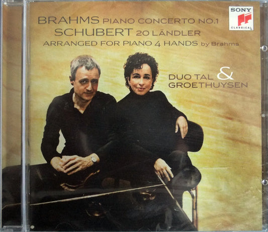 Duo Tal & Groethuysen : Brahms Piano Concerto No.1 - Schubert 20 Ländler (Arranged For Piano 4 Hands By Brahms) (CD, Album)