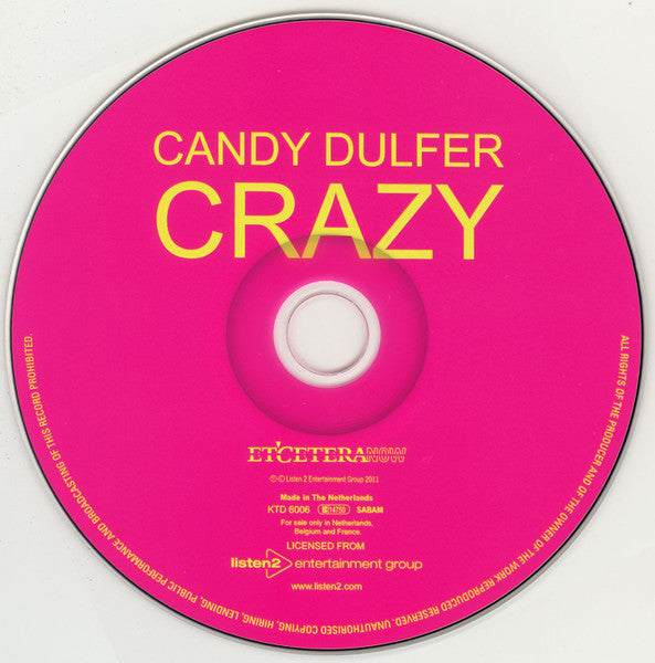 Candy Dulfer : Crazy (DVD-V, Bon + CD, Album + Dig)