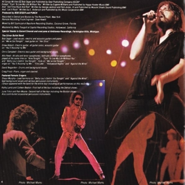 Bob Seger And The Silver Bullet Band : Nine Tonight (CD, Album, CAP)