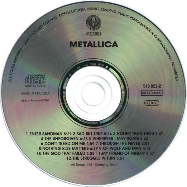 Metallica : Metallica (CD, Album, RP, PMD)