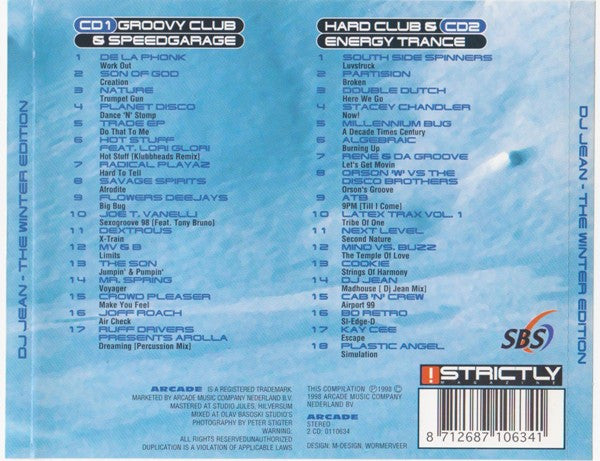 DJ Jean : Strictly DJ Jean - The Winter Edition (2xCD, Mixed)