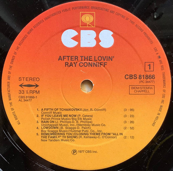 Ray Conniff : After The Lovin' (LP)