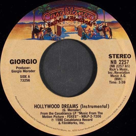 Giorgio Moroder : Hollywood Dreams  (7")