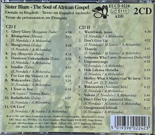 Sister Blaze : The Soul of African Gospel 2CD (2xCD)