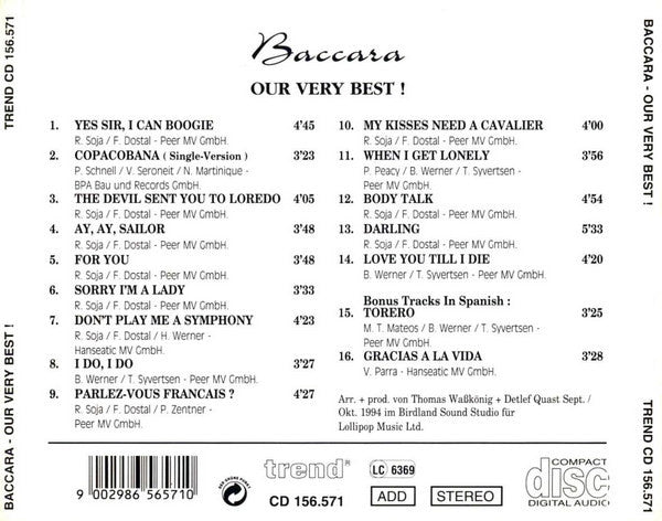 Baccara : Our Very Best ! (CD, Comp)