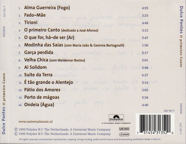 Dulce Pontes : O Primeiro Canto (CD, Album)