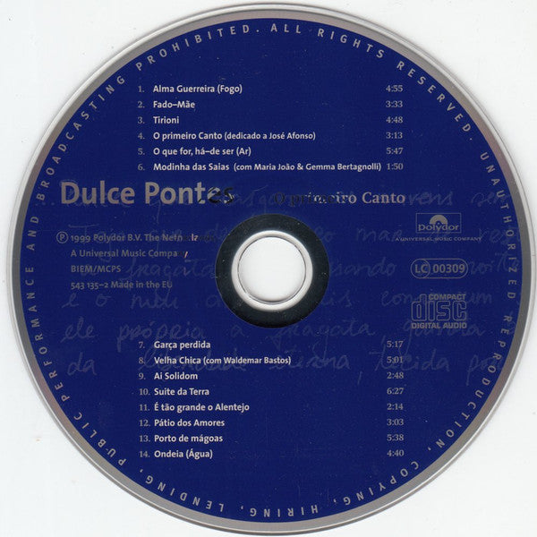Dulce Pontes : O Primeiro Canto (CD, Album)