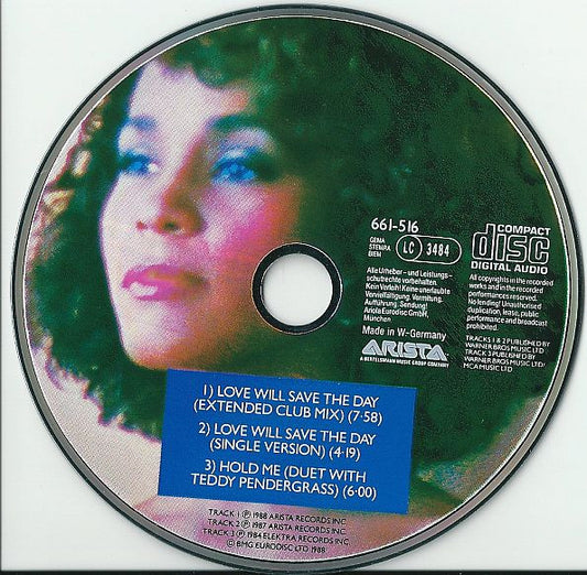 Whitney Houston : Love Will Save The Day (CD, Single, Gat)