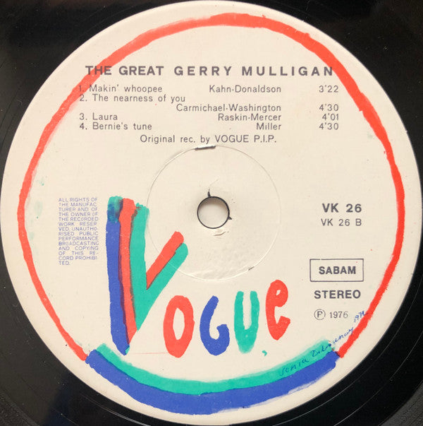 Gerry Mulligan : The Great Gerry Mulligan (LP, Comp)