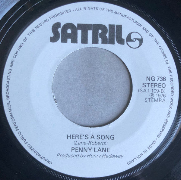 Penny Lane (2) : You'd Better Sit Down Kids (7", Single)