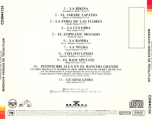 Vargas De Tecalitlán* : Mariachis En Acapulco! (CD, Comp, RE)