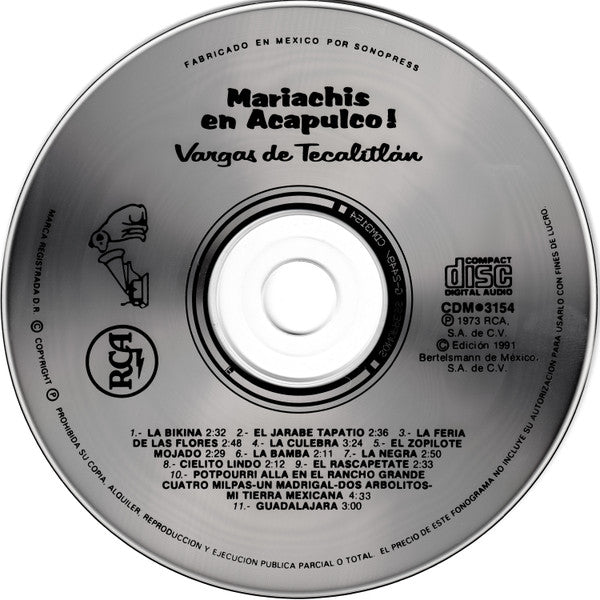 Vargas De Tecalitlán* : Mariachis En Acapulco! (CD, Comp, RE)