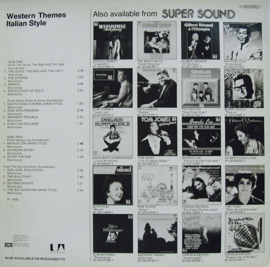 Ennio Morricone : Western Themes Italian Style (LP, Comp, RE)