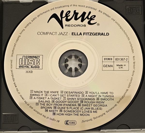 Ella Fitzgerald : Ella Fitzgerald (CD, Comp, RM)