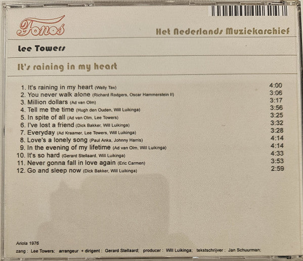 Lee Towers : It's Raining In My Heart (CDr, Album)