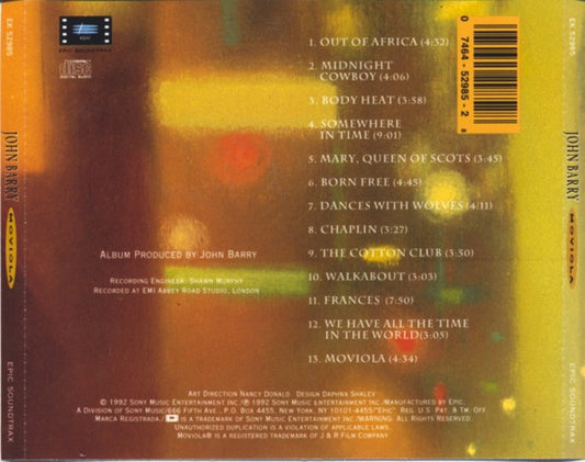 John Barry, Royal Philharmonic Orchestra : Moviola (CD)