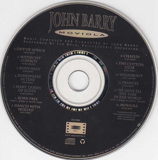John Barry, Royal Philharmonic Orchestra : Moviola (CD)