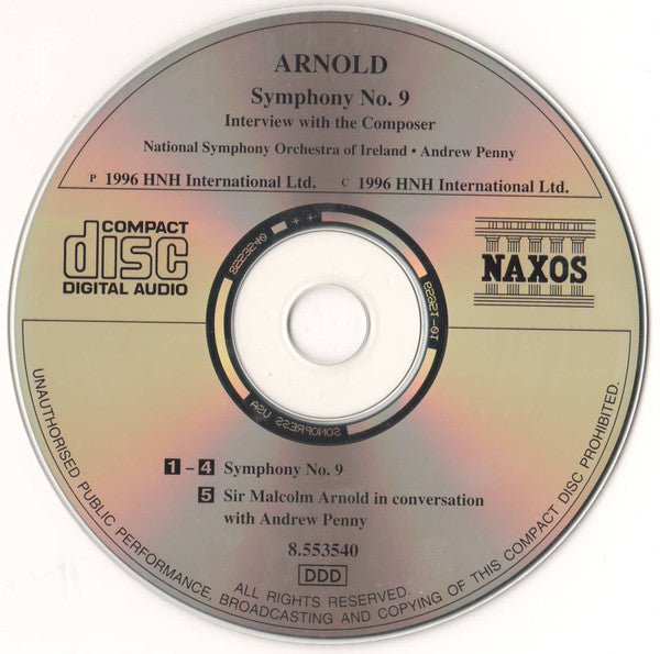 Malcolm Arnold - National Symphony Orchestra Of Ireland, Andrew Penny : Symphony No. 9 (CD, Album)