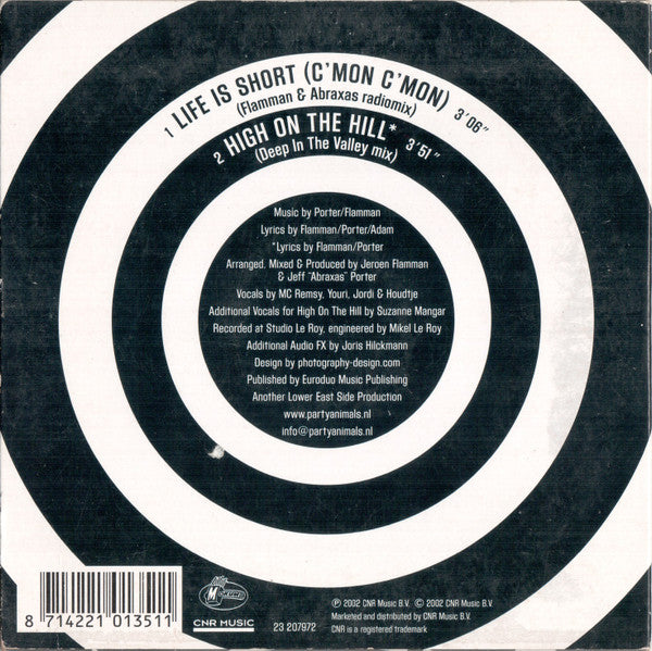 Party Animals : Life Is Short (C'Mon C'Mon) (CD, Single)