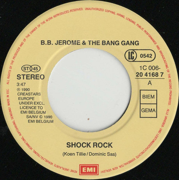 B.B. Jerome & The Bang Gang : Shock Rock (7", Single)