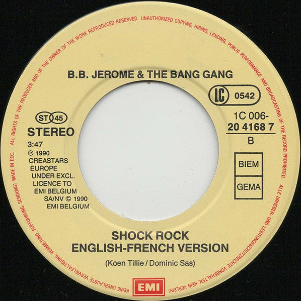 B.B. Jerome & The Bang Gang : Shock Rock (7", Single)