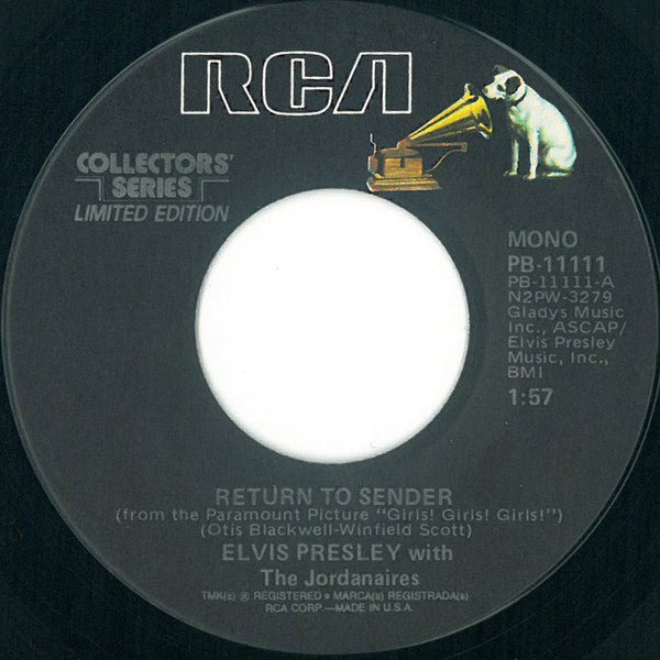 Elvis Presley : Return To Sender (7", Single, Mono, Ltd, RE, Styrene, Ter)