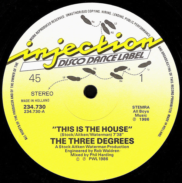 The Three Degrees : This Is The House (12", Gen)
