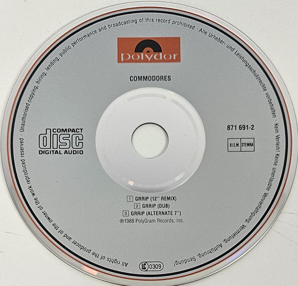 Commodores : Grrip (CD, Maxi, Car)