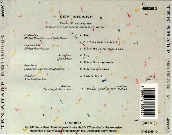 Ten Sharp : Under The Water-Line (CD, Album)