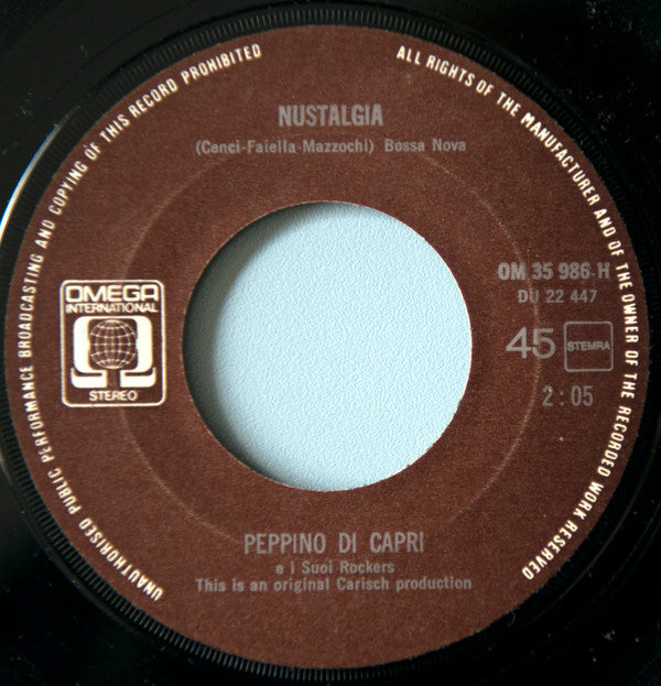 Peppino Di Capri : Roberta / Nustalgia (7", Single)